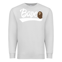 Dove Grey bape text Premium Sweatshirt - linhVisuals