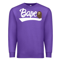 Purple bape text Premium Sweatshirt - linhVisuals