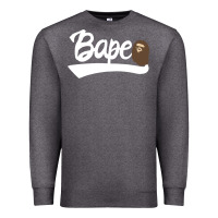 Charcoal Heather bape text Premium Sweatshirt - linhVisuals