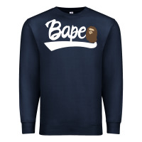 Navy bape text Premium Sweatshirt - linhVisuals