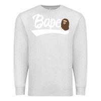 Oatmeal Heather bape text Premium Sweatshirt - linhVisuals