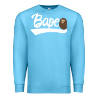 Ocean Blue bape text Premium Sweatshirt - linhVisuals