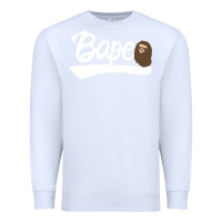 White bape text Premium Sweatshirt - linhVisuals