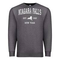 Charcoal Heather niagara falls new york ny vintage athletic sports design t shirt Premium Sweatshirt - linhVisuals