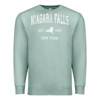 Seafoam niagara falls new york ny vintage athletic sports design t shirt Premium Sweatshirt - linhVisuals