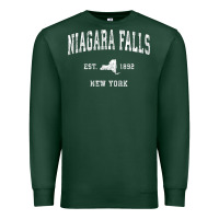 Sports Green niagara falls new york ny vintage athletic sports design t shirt Premium Sweatshirt - linhVisuals