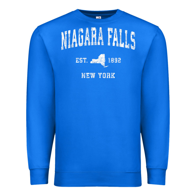 Niagara Falls New York Ny Vintage Athletic Sports Design T Shirt Premium Sweatshirt by linhVisuals | Teevron