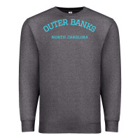 Charcoal Heather north carolina outer banks obx nc beach gift long sleeve t shirt Premium Sweatshirt - linhVisuals