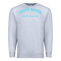 Heather Grey north carolina outer banks obx nc beach gift long sleeve t shirt Premium Sweatshirt - linhVisuals