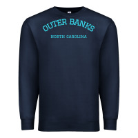 Navy north carolina outer banks obx nc beach gift long sleeve t shirt Premium Sweatshirt - linhVisuals