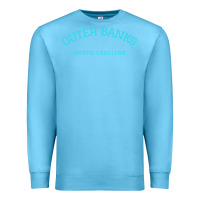 Ocean Blue north carolina outer banks obx nc beach gift long sleeve t shirt Premium Sweatshirt - linhVisuals