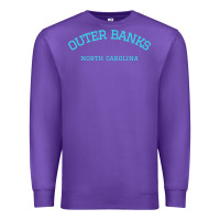 Purple north carolina outer banks obx nc beach gift long sleeve t shirt Premium Sweatshirt - linhVisuals