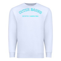 White north carolina outer banks obx nc beach gift long sleeve t shirt Premium Sweatshirt - linhVisuals