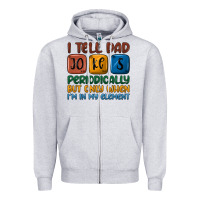 Heather Grey i tell dad jokes periodically but only when i'm in Zipper Hoodie - JahusDesignShop