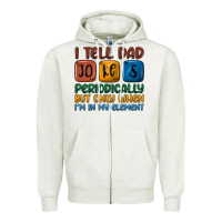 Oatmeal Heather i tell dad jokes periodically but only when i'm in Zipper Hoodie - JahusDesignShop