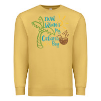 Antique Gold now where's my cabana boy, beach palm tree coconut t shirt Premium Sweatshirt - linhVisuals