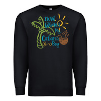 Black now where's my cabana boy, beach palm tree coconut t shirt Premium Sweatshirt - linhVisuals