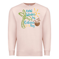 Pale Pink now where's my cabana boy, beach palm tree coconut t shirt Premium Sweatshirt - linhVisuals