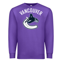 Purple canucks white Premium Sweatshirt - linhVisuals