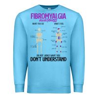 Ocean Blue fibromyalgia awareness do not judge what you dont understand Premium Sweatshirt - linhVisuals