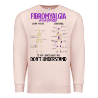 Pale Pink fibromyalgia awareness do not judge what you dont understand Premium Sweatshirt - linhVisuals
