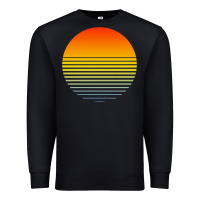 Black retro sunset Premium Sweatshirt - linhVisuals