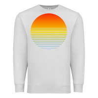 Dove Grey retro sunset Premium Sweatshirt - linhVisuals