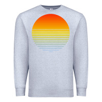 Heather Grey retro sunset Premium Sweatshirt - linhVisuals