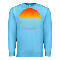 Ocean Blue retro sunset Premium Sweatshirt - linhVisuals
