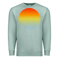 Seafoam retro sunset Premium Sweatshirt - linhVisuals