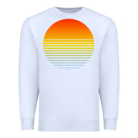 White retro sunset Premium Sweatshirt - linhVisuals