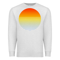 Oatmeal Heather retro sunset Premium Sweatshirt - linhVisuals