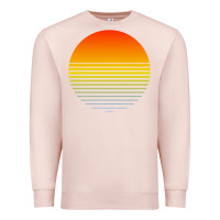 Pale Pink retro sunset Premium Sweatshirt - linhVisuals