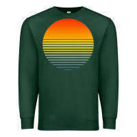 Sports Green retro sunset Premium Sweatshirt - linhVisuals