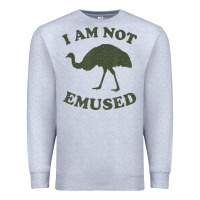 Heather Grey funny not emu sed emu   not amused ostrich bird Premium Sweatshirt - linhVisuals