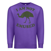 Purple funny not emu sed emu   not amused ostrich bird Premium Sweatshirt - linhVisuals