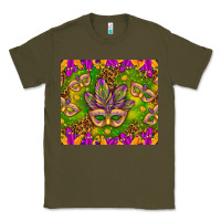 Army Green Mardi Gras masks and coins tumbler Classic Tee - HowdyJamesFarm
