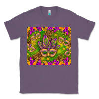 Lavender Mardi Gras masks and coins tumbler Classic Tee - HowdyJamesFarm