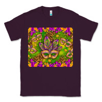 Plum Mardi Gras masks and coins tumbler Classic Tee - HowdyJamesFarm