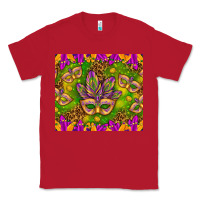 Red Mardi Gras masks and coins tumbler Classic Tee - HowdyJamesFarm