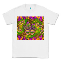 White Mardi Gras masks and coins tumbler Classic Tee - HowdyJamesFarm