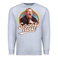 Heather Grey serenity later serenity now Premium Sweatshirt - linhVisuals