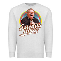 Oatmeal Heather serenity later serenity now Premium Sweatshirt - linhVisuals