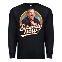 Black serenity later serenity now Premium Sweatshirt - linhVisuals
