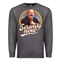 Charcoal Heather serenity later serenity now Premium Sweatshirt - linhVisuals