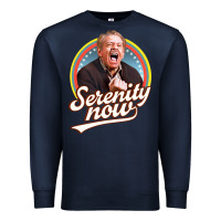 Navy serenity later serenity now Premium Sweatshirt - linhVisuals