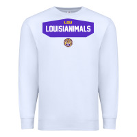 White lsu louisianimals Premium Sweatshirt - linhVisuals