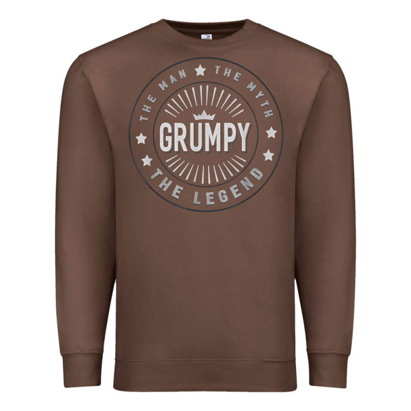 Graphic 365 Grumpy The Legend Men Funny Gift Premium Sweatshirt by linhVisuals | Teevron