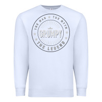 White graphic 365 grumpy the legend men funny gift Premium Sweatshirt - linhVisuals