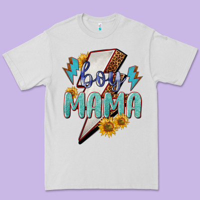 Boy Mama Lightning Bold Mother's Day Premium Tee Designed By Howdyjamesfarm